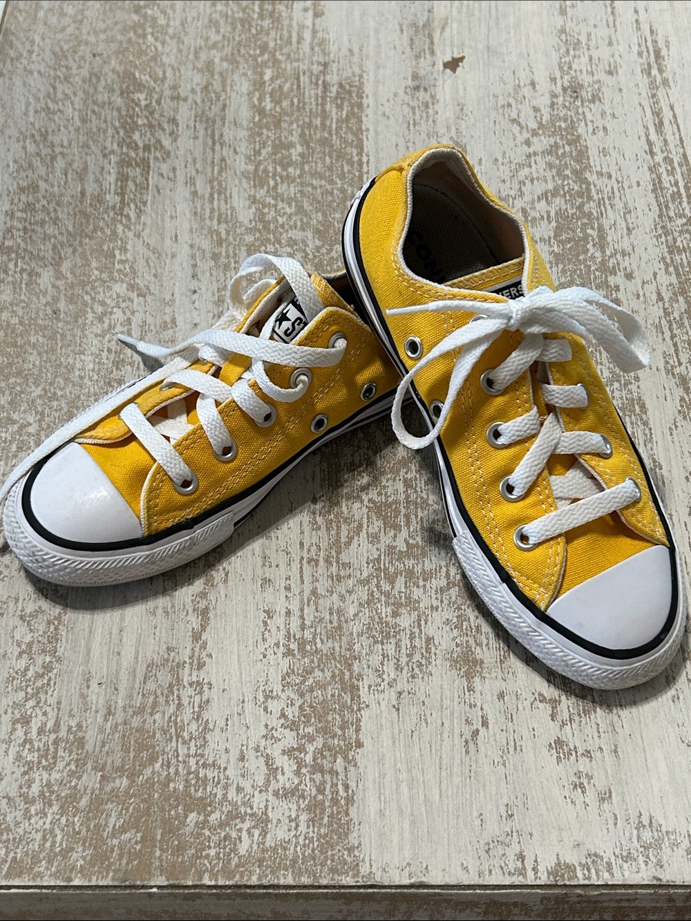 Converse Yellow Kids Canvas Low-Top Sneakers